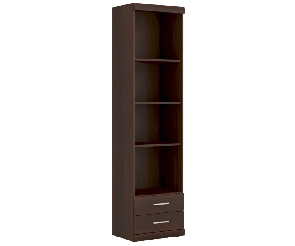 FTG Imperial Tall 2 Drawer Narrow Cabinet with Open Shelving