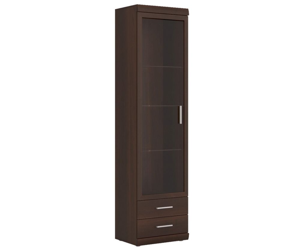 FTG Imperial Tall Glazed 1 Door 2 Drawer Narrow Cabinet