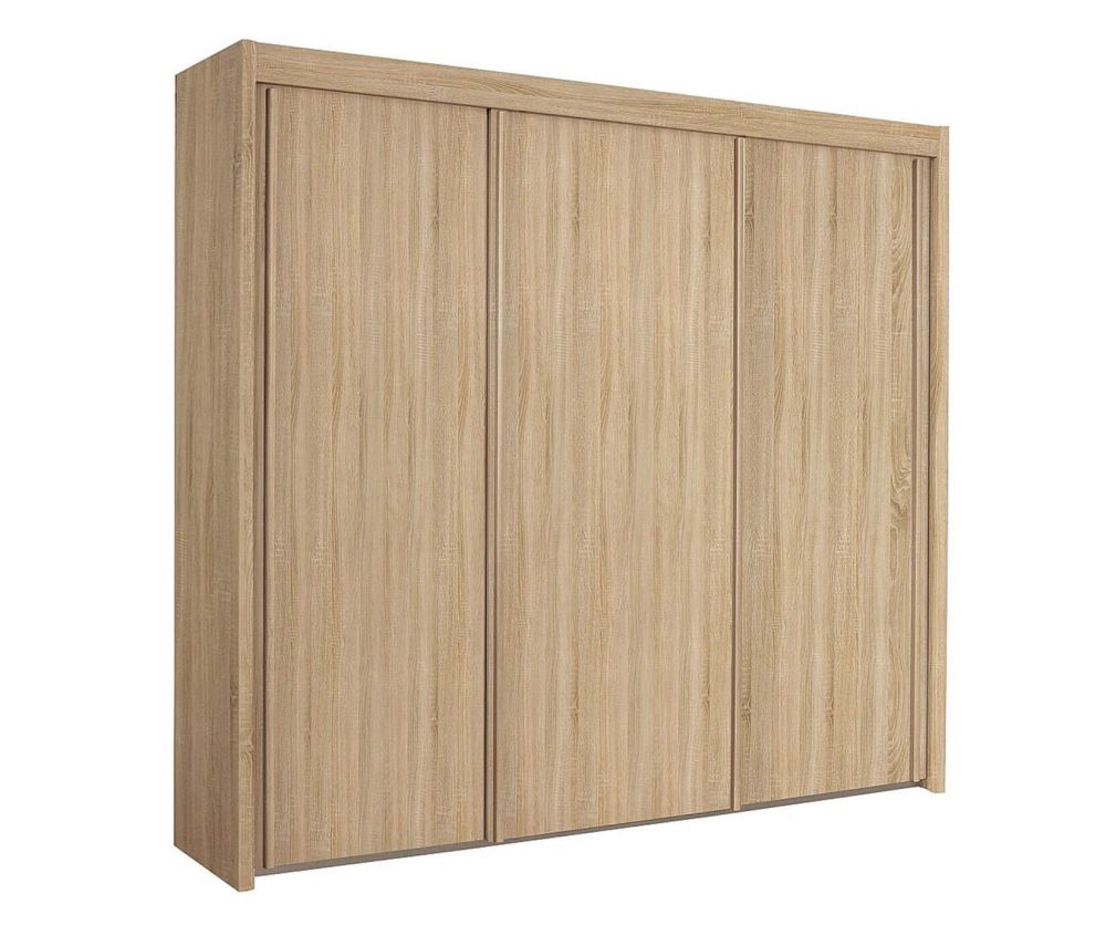 Rauch Imperial Sonoma Oak 3 Door Sliding Wardrobe (W 280cm)