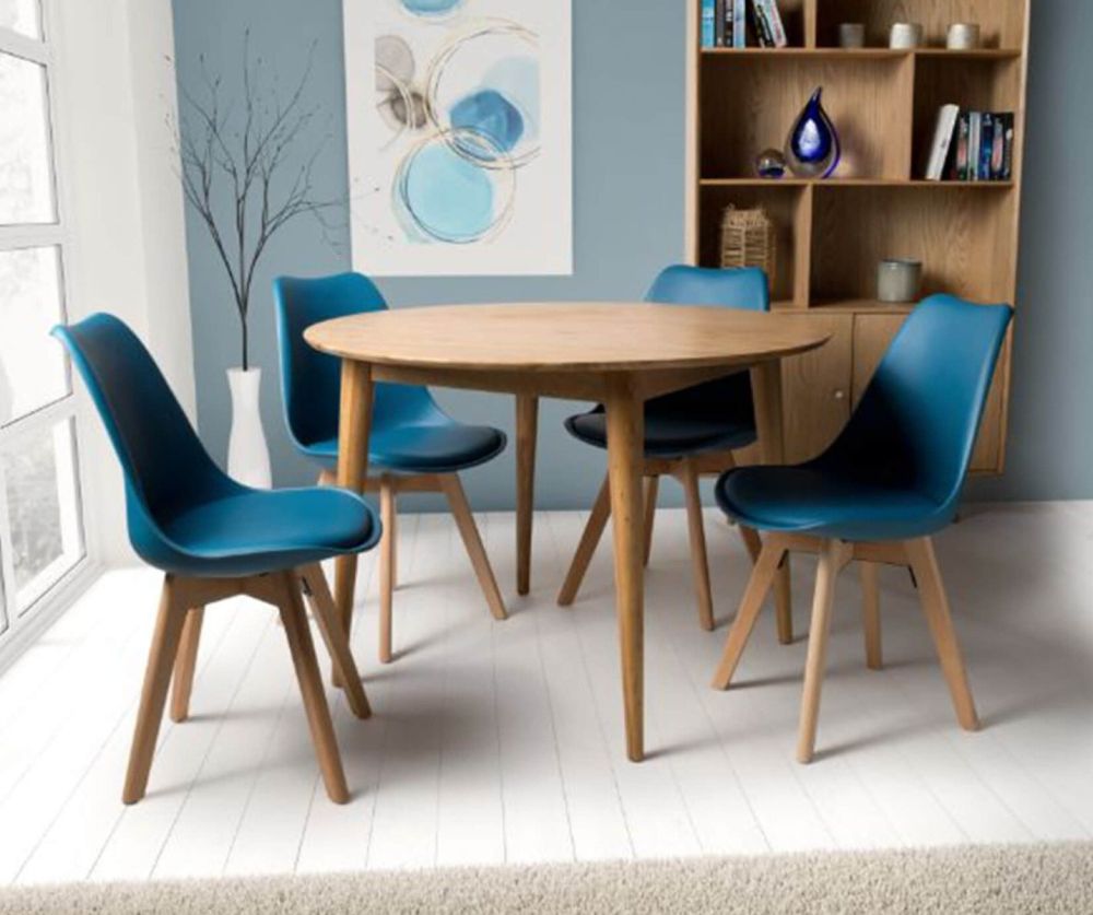 Furniture Link Jenson Light Oak Round Dining Table Only