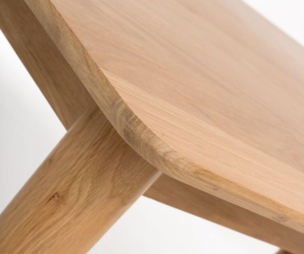 Furniture Link Jenson Light Oak 160cm Rectangular Dining Table with 4 Chair & 160cm Bench