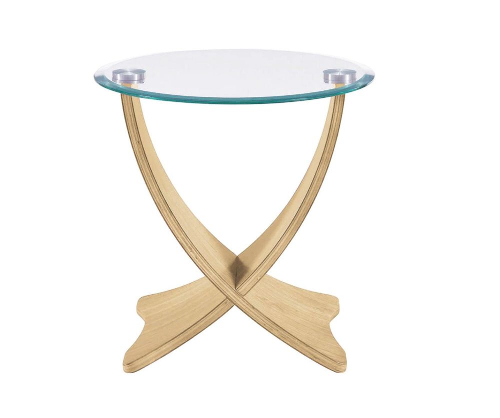 Jual Furnishings Siena Oak Glass Lamp Table