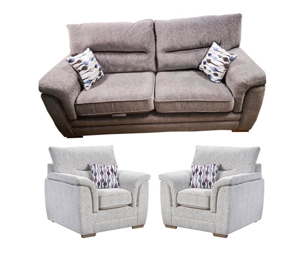 Lebus Keaton Fabric 3+1+1 Sofa Set