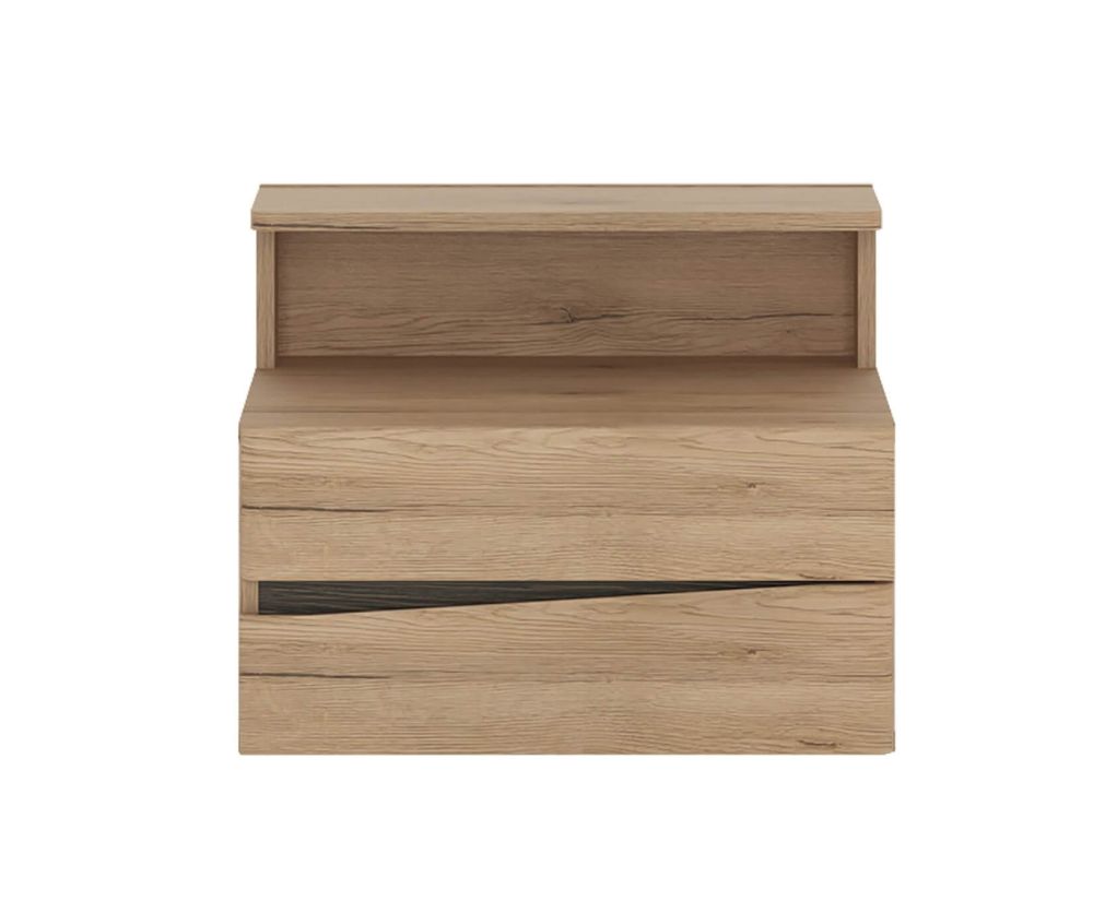 FTG Kensington Oak 2 Drawer Bedside Cabinet RH Drawer (wall fixing)