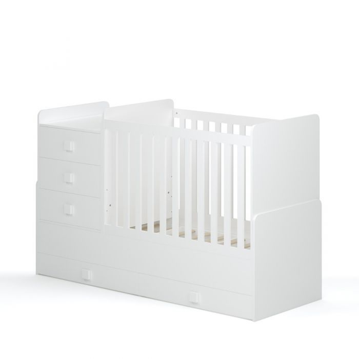 Kidsaw Kudl White Combi 4 in 1 Cot Bed