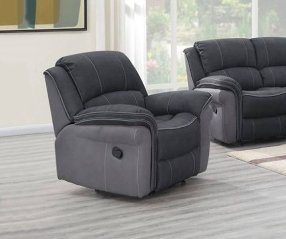 Annaghmore Kingston Charcoal Fusion Fabric Recliner Armchair