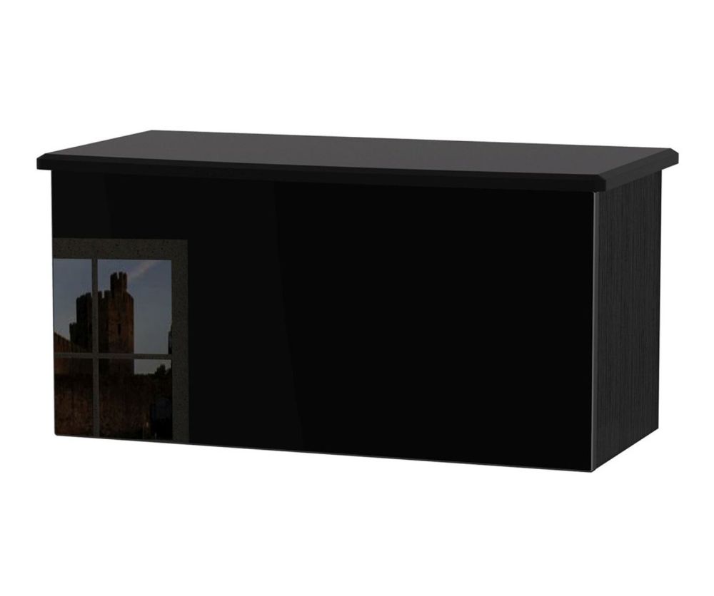 Welcome Furniture Knightsbridge High Gloss Black Blanket Box