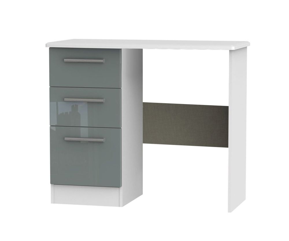 Welcome Furniture Knightsbridge High Gloss Grey and White Vanity Dressing Table