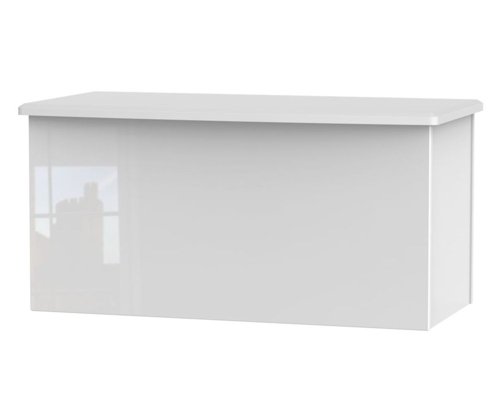 Welcome Furniture Knightsbridge High Gloss White Blanket Box