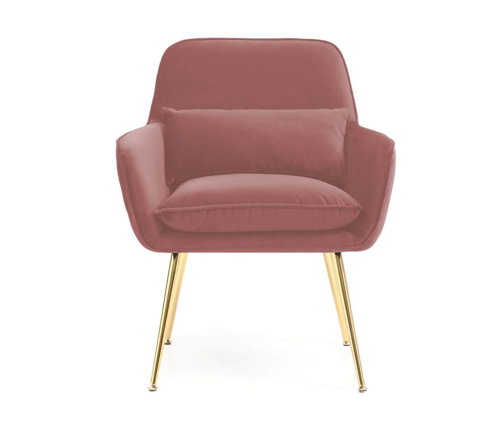 Kyoto Furniture Jess Blush Diamond Stitch Accent Chair with Cushion