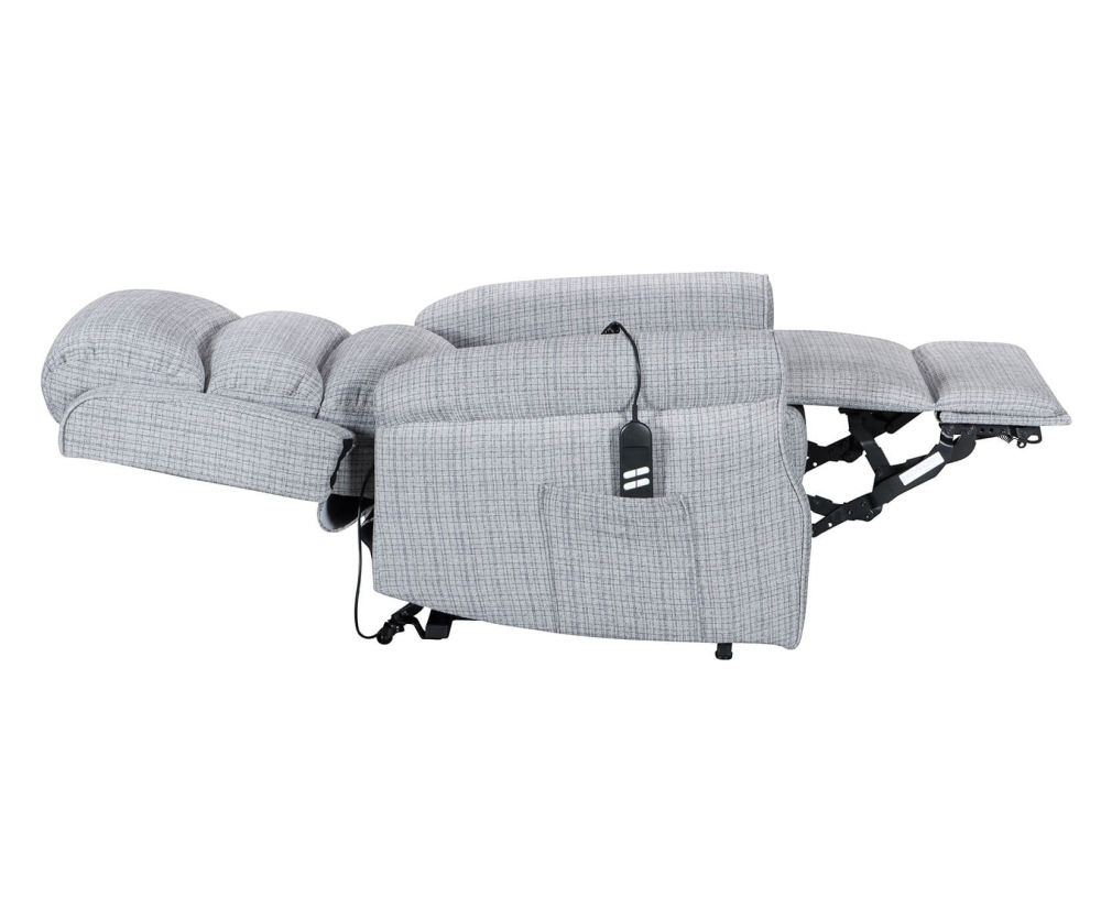 Kyoto Baxter Grey Weave Twin Motor Recliner Chair