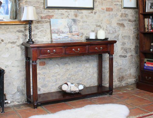 Baumhaus La Roque Mahogany Console Table with Drawers