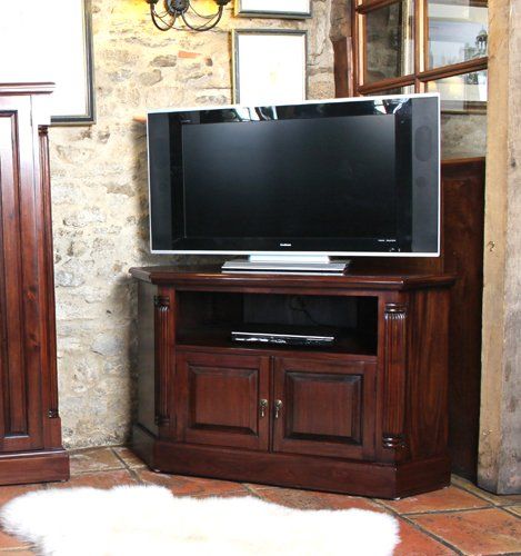 Baumhaus La Roque Mahogany Corner Television Cabinet