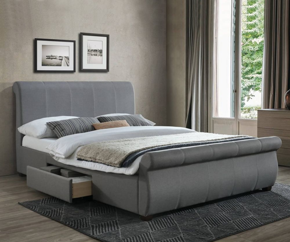 Birlea Furniture Lancaster Grey Fabric Bed Frame