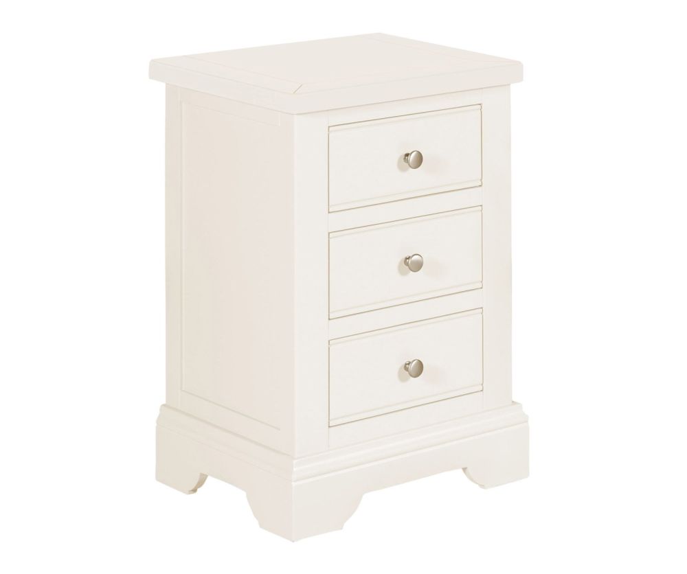 Classic Furniture Lily White 3 Drawer Bedside Table