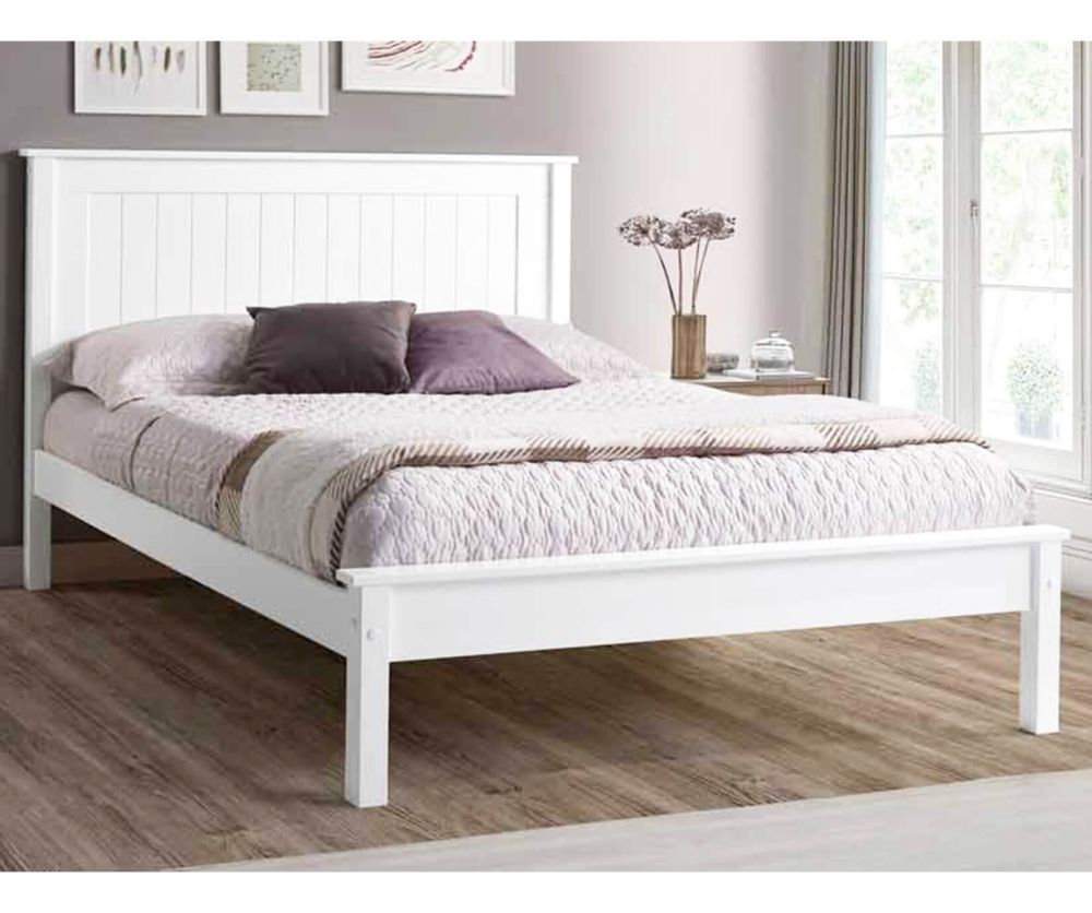 Limelight Taurus White Wooden Low Footend Bed Frame