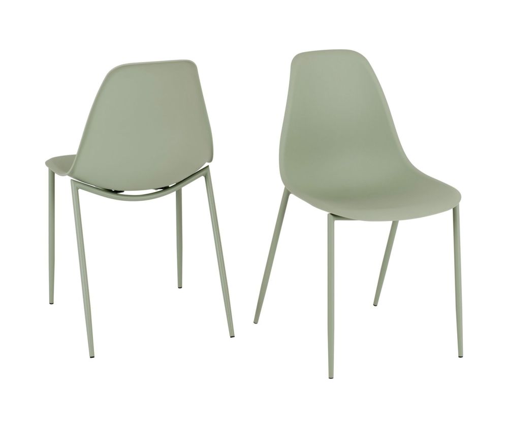 Seconique Lindon Green Dining Chair in Pair