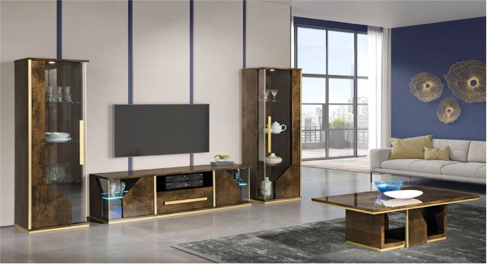 H2O Design Desiree Bronze Gold Italian TV Cabinet