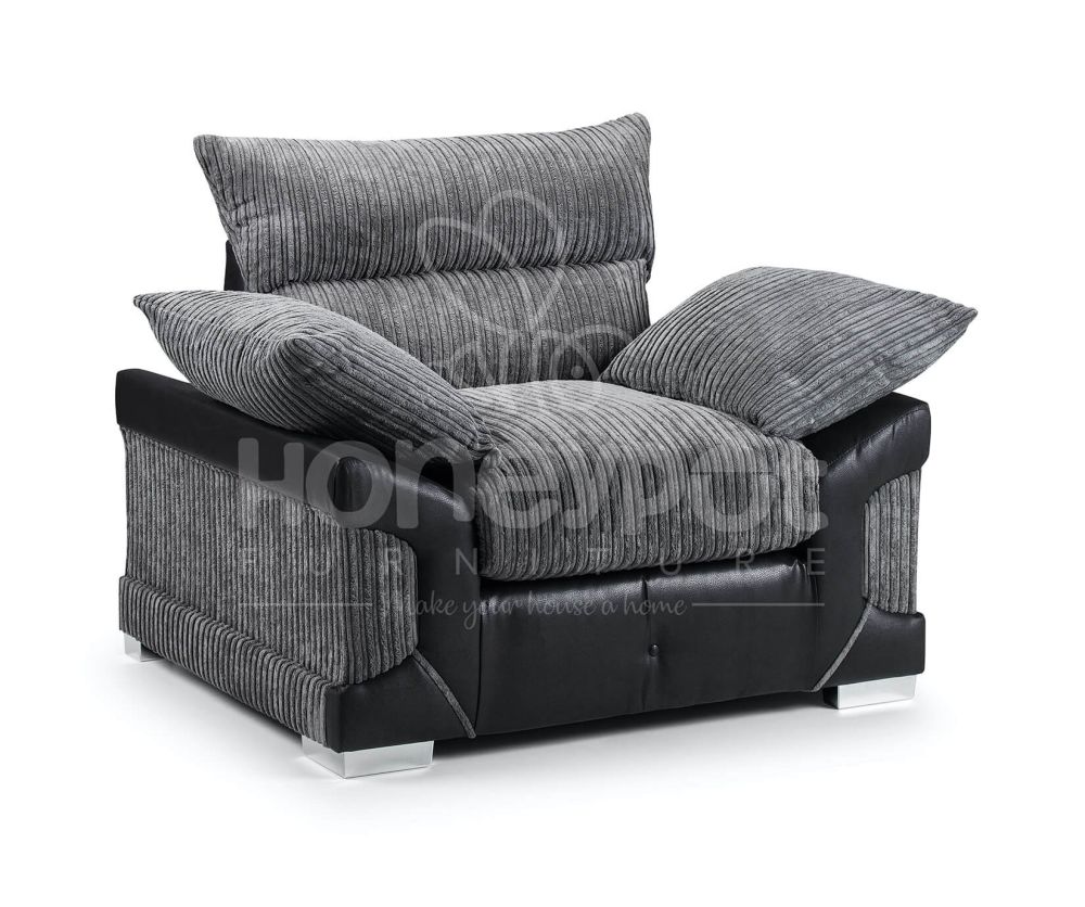 Logan Grey and Black Armchair