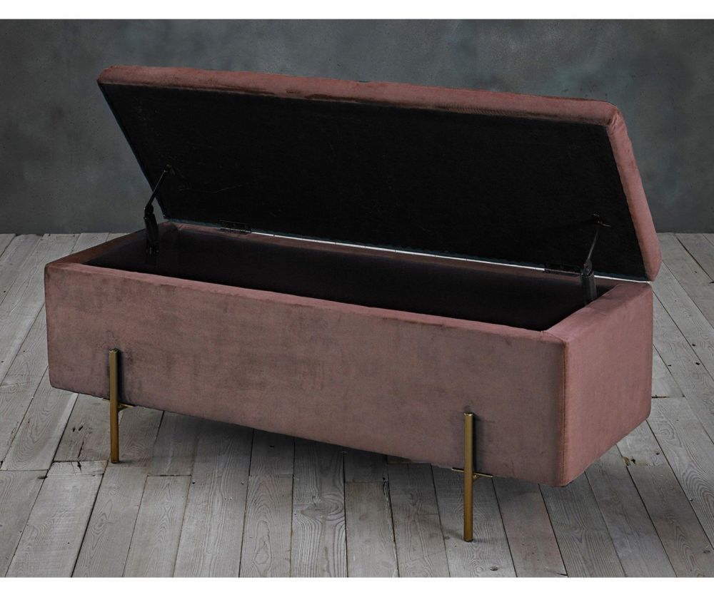 LPD Lola Pink Storage Ottoman Box