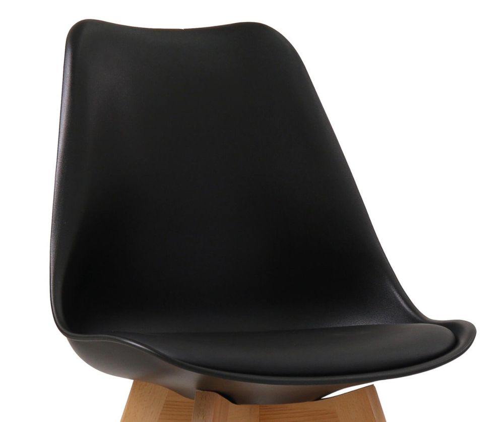 LPD Louvre Black Dining Chair in Pair