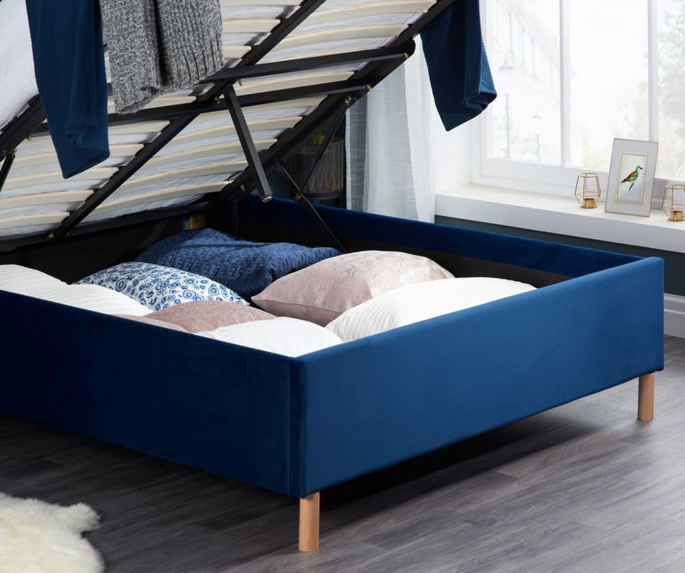 Birlea Furniture Loxley Blue Fabric Ottoman Bed Frame