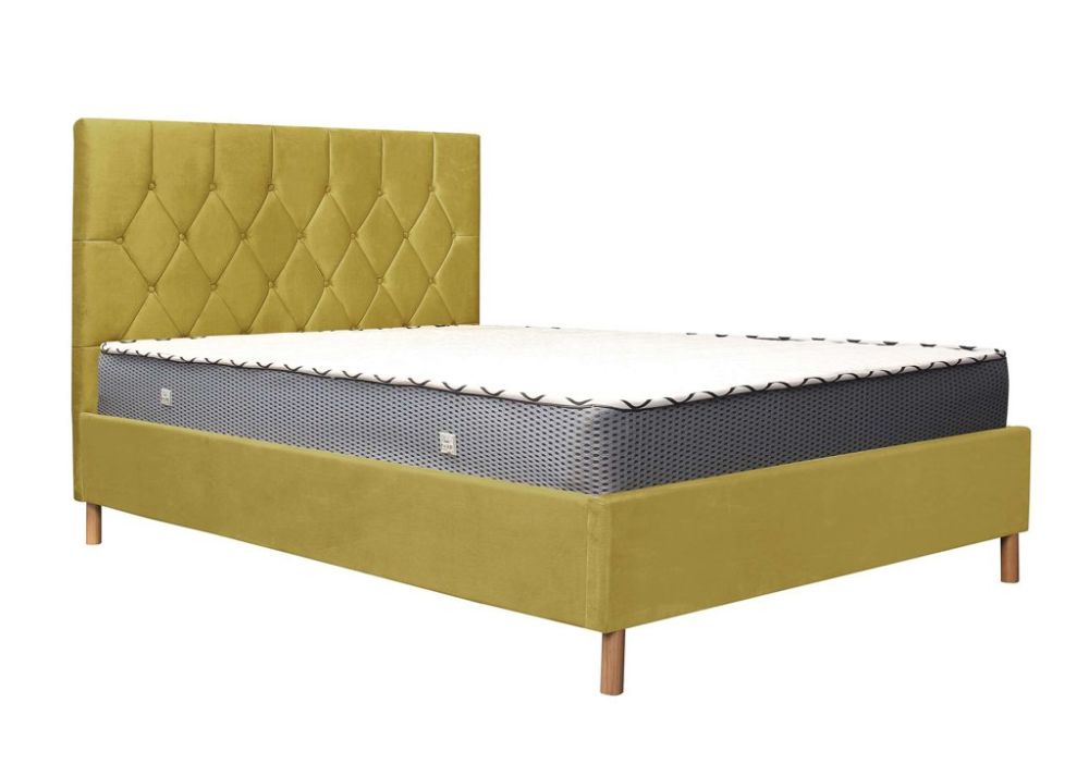 Birlea Furniture Loxley Mustard Fabric Ottoman Bed