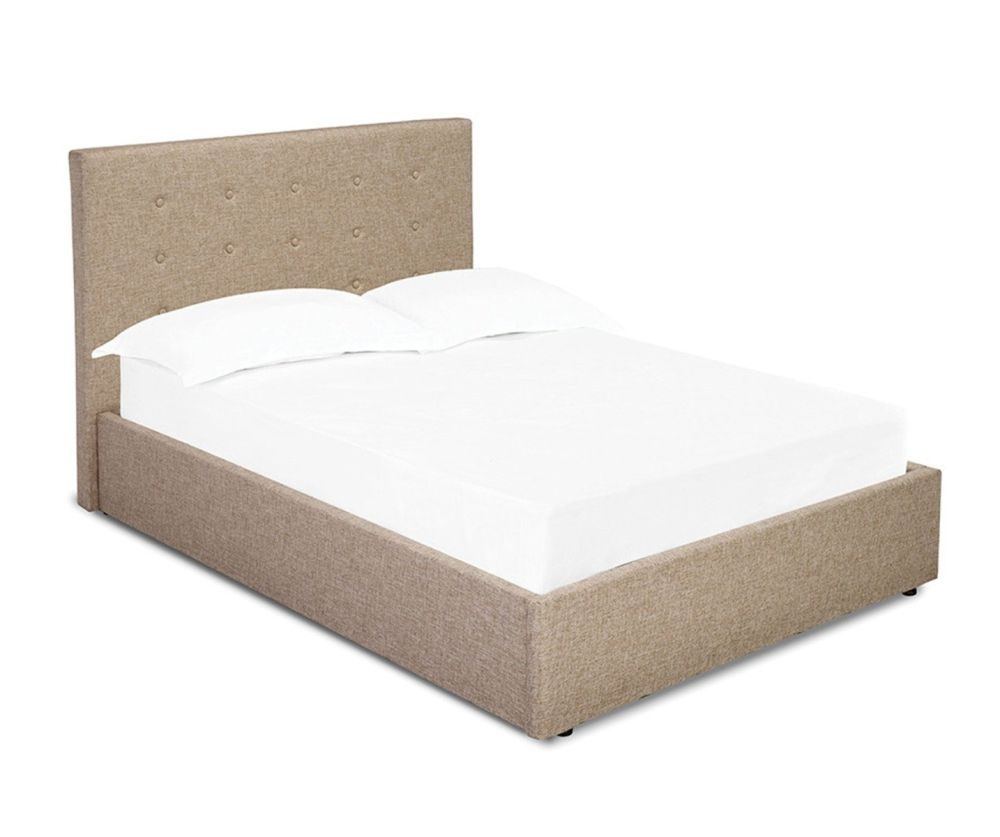 LPD Lucca Beige Fabric Bed Frame
