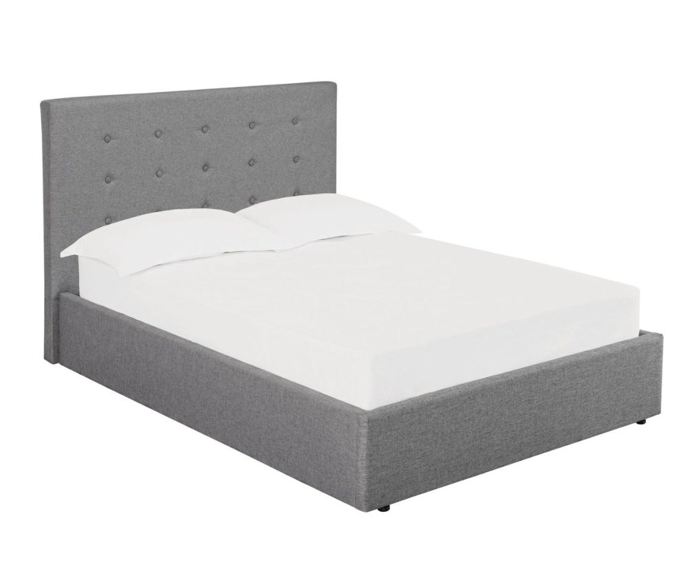 LPD Lucca Grey Fabric Ottoman Bed Frame