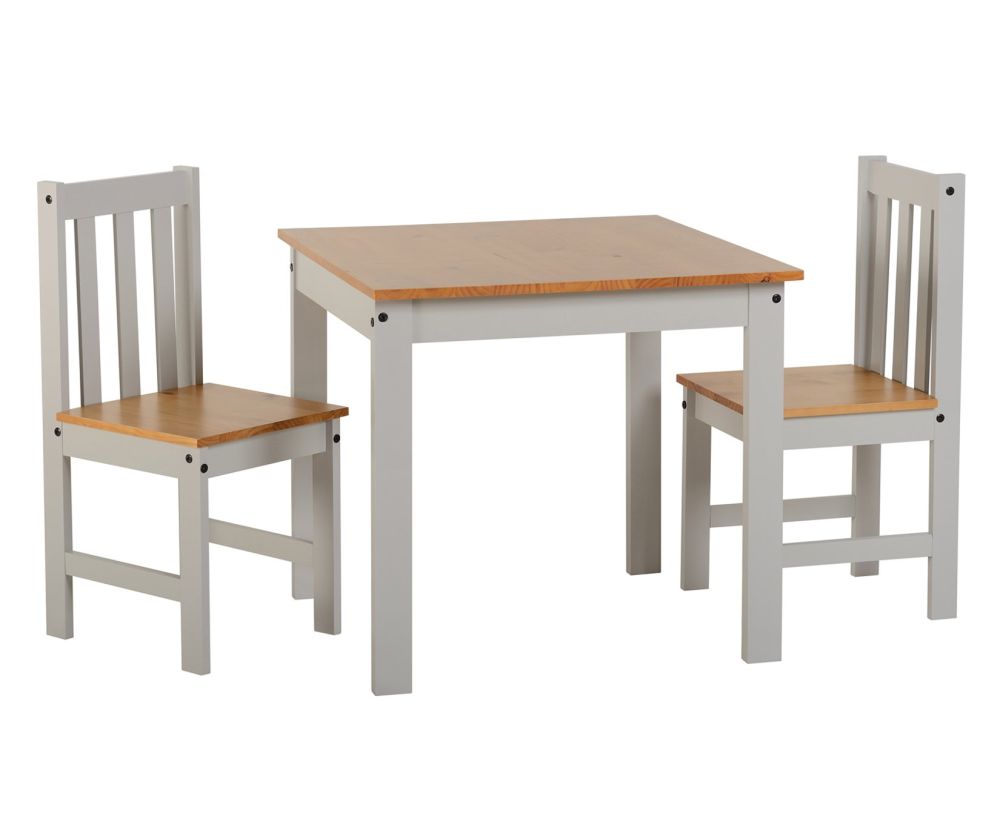 Seconique Ludlow Grey Dining Set with 2 Chairs