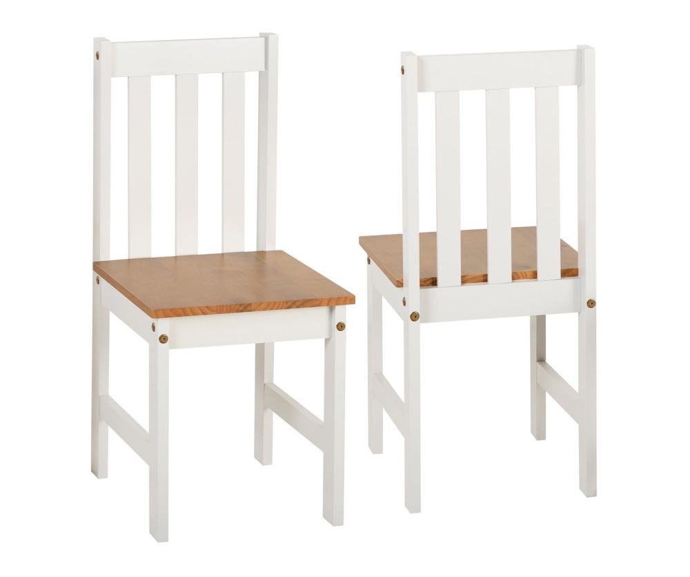 Seconique Ludlow White Dining Set with 2 Chairs