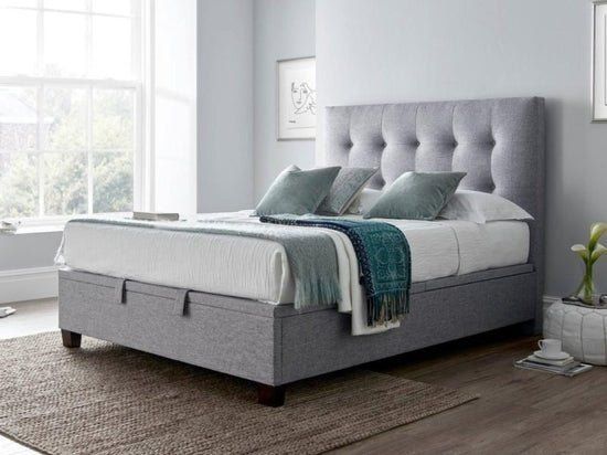 Kaydian Beds Lumley Grey Ottoman Storage Bed Frame