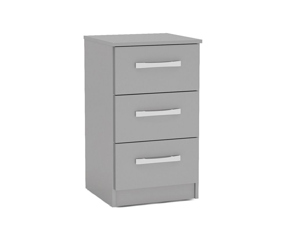 Birlea Furniture Lynx Grey 3 Drawer Bedside Cabinet