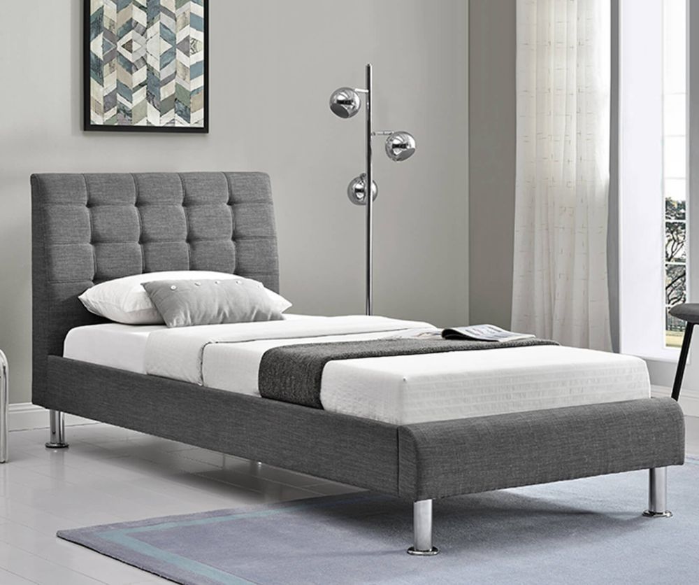Vida Living Lyra Charcoal Fabric Bed