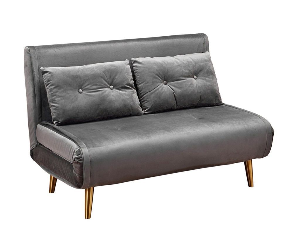 LPD Madison Grey Velvet Fabric Sofa Bed