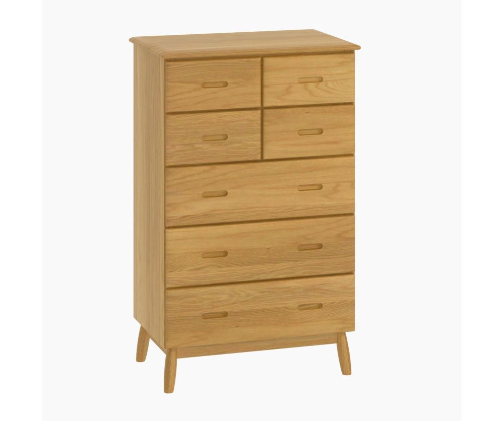 Classic Furniture Malmo Oak 4 over 3 Tall Drawer Chest