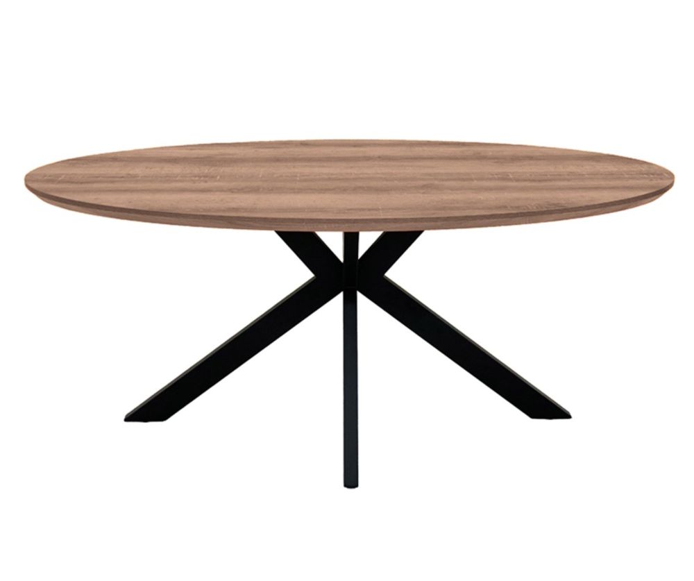 Furniture Link Manhattan Light Walnut Round Dining Table(W120cm)