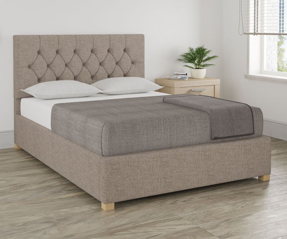 Aspire Marble Yorkshire Knit Mineral Fabric Ottoman Bed