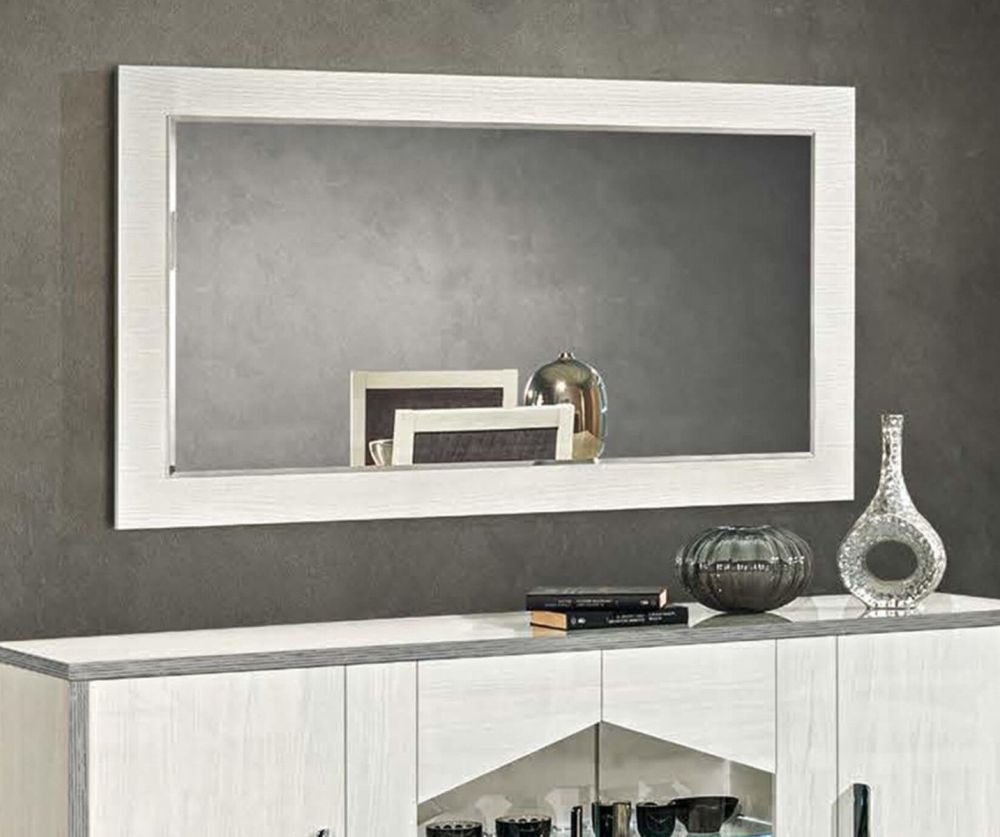 H2O Design Margot Birch White Silver Mirror