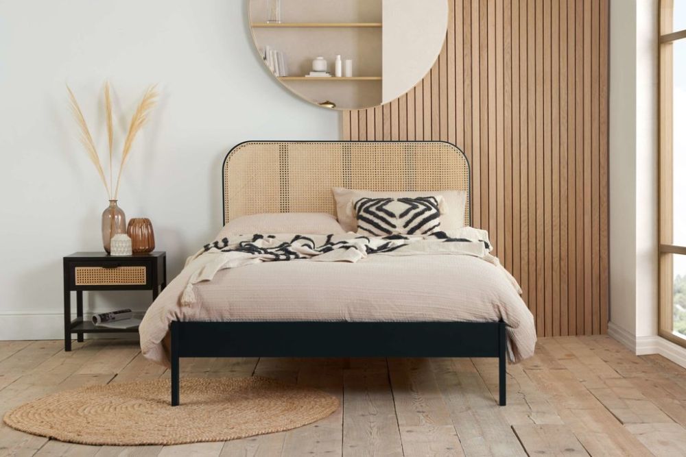 Birlea Furniture Margot Black Rattan Bed Frame
