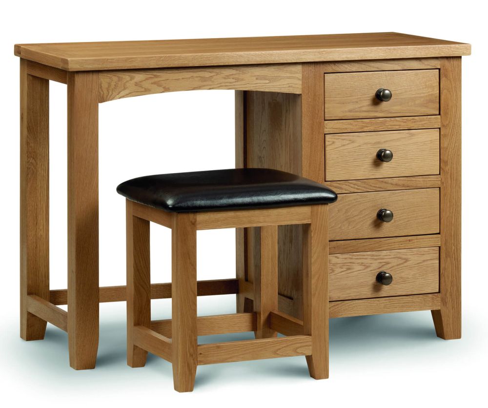 Julian Bowen Marlborough Oak Single Pedestal Dressing Table Only
