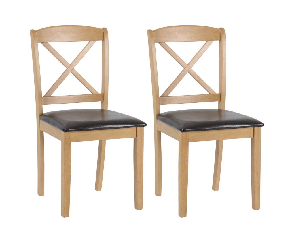 Seconique Mason Oak Dining Chair in Pair