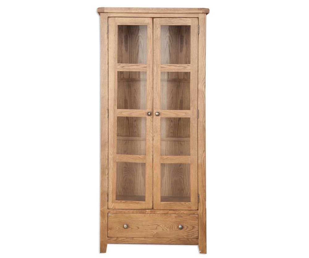 Melbourne Country Oak Display Cabinet
