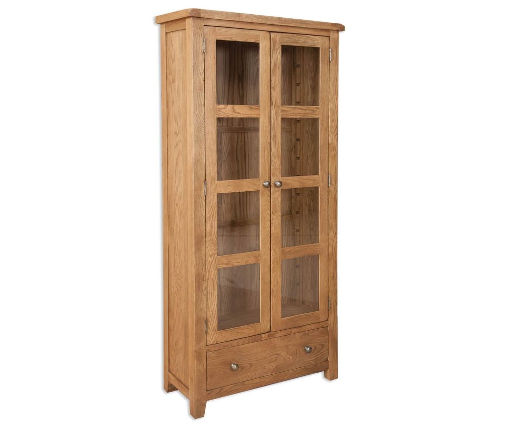 Melbourne Country Oak Display Cabinet