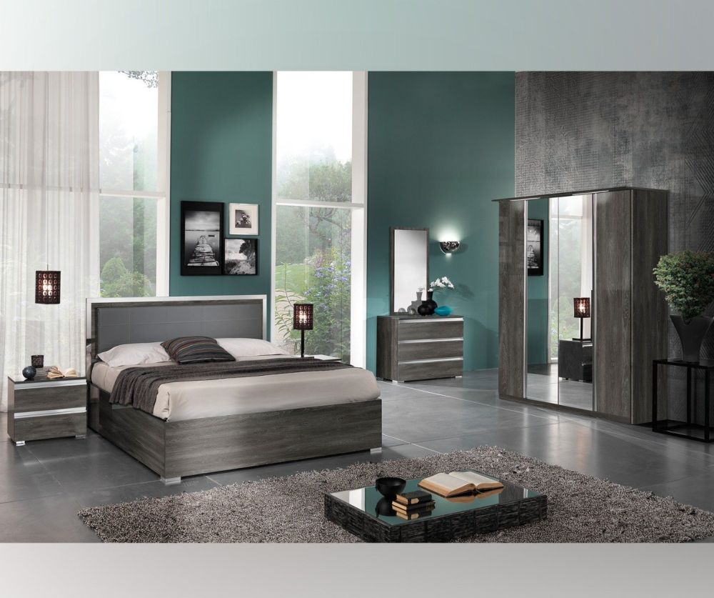MCS Oxford Grey Finish Storage Bed Frame