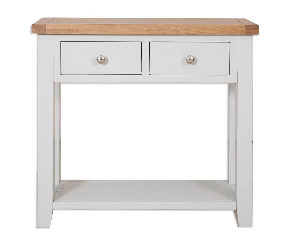 Melbourne French Grey 2 Drawer Console Table