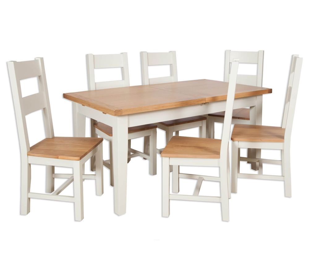 Melbourne Ivory Large Extending Dining Table