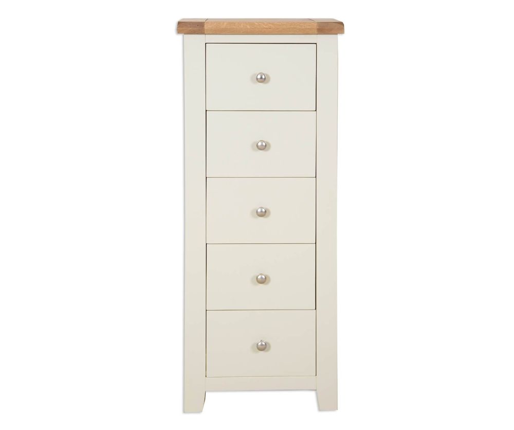 Melbourne Ivory 5 Drawer Tall Chest