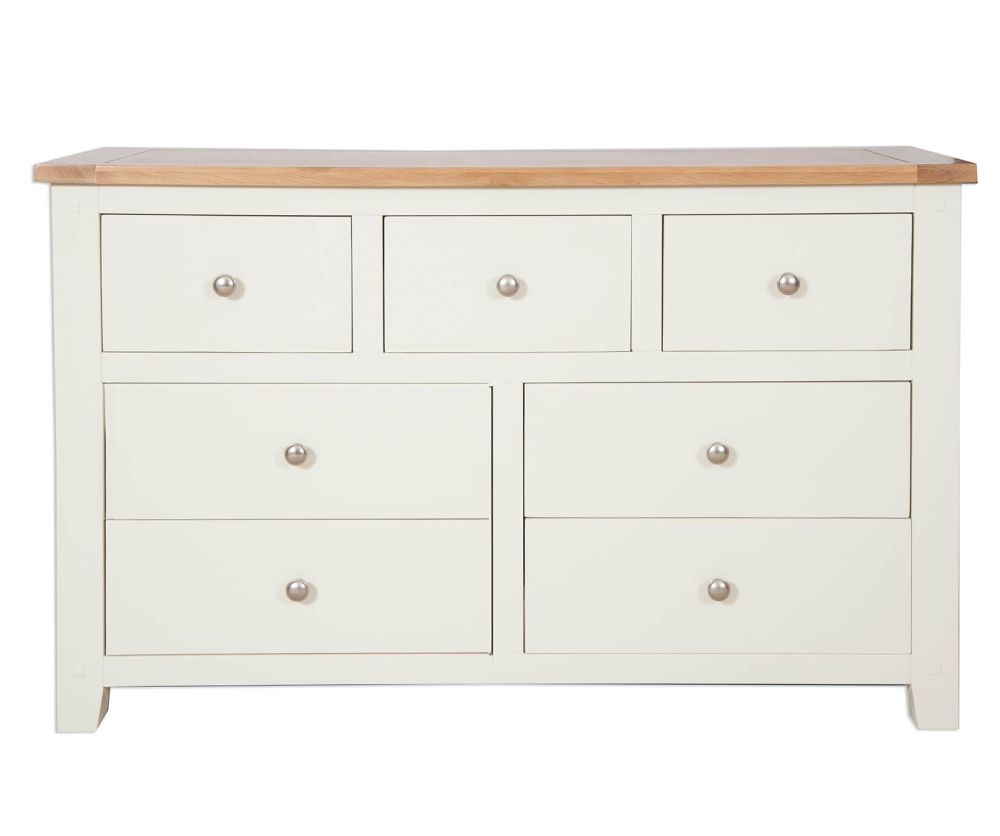 Melbourne Ivory 7 Drawer Wide Chest