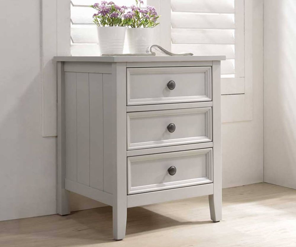 Vida Living Mila Clay Painted 3 Drawer Bedside Table